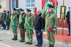 Пограничники Поставской пограничной комендатуры встречали «Эстафету Победы»