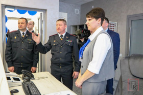 Торжественное открытие пункта централизованного наблюдения в Поставском отделении Департамента охраны Министерства внутренних дел