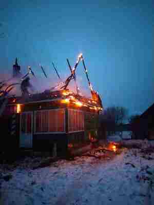 Пожар в частном доме Поставского района, на котором погиб инвалид 1-ой группы