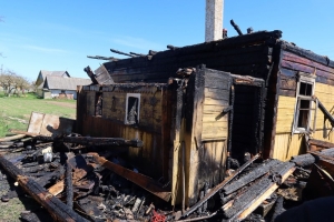 Пожар в городском посёлке Лынтупы