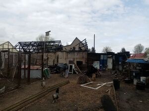 Пожар хозяйственной постройки по пер. Совецкому в г. Поставы