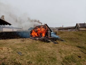 Пожар бани в Дуниловичи