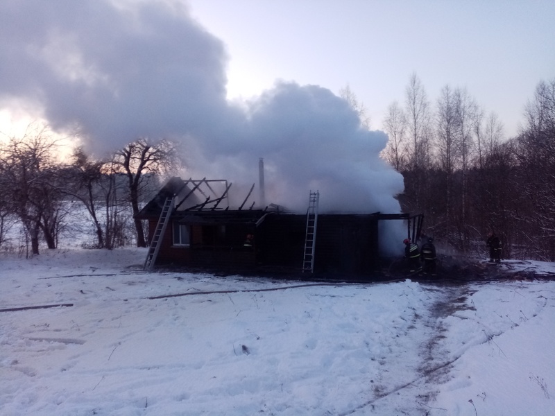 07.01.2024 в 15-40 поступило сообщение о пожаре дома по
ул. Центральная в д. Местечко Поставского района