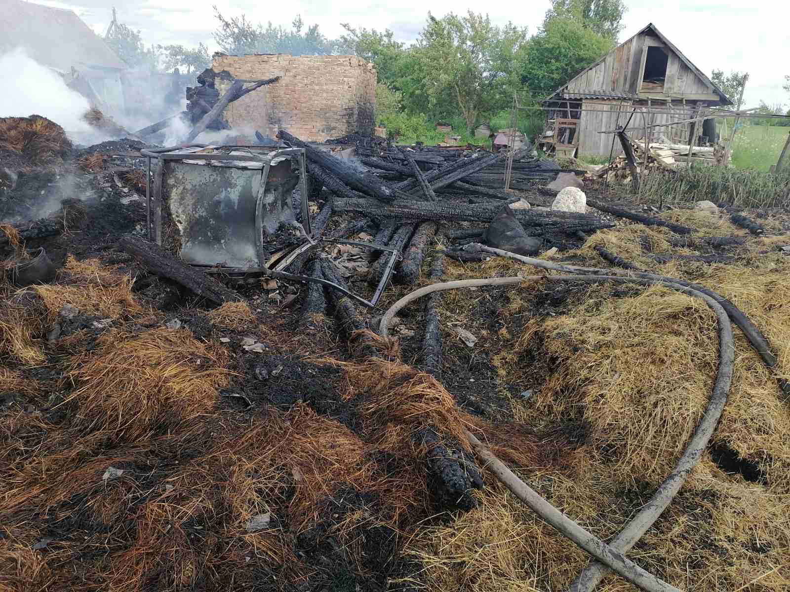 Ребенок сгорел в сарае